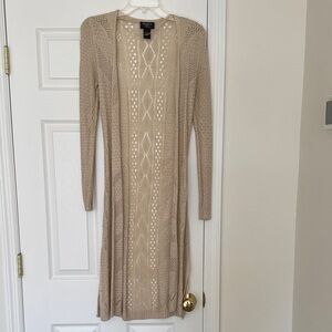 Hooked Up by IOT Beige Open Front Cardigan